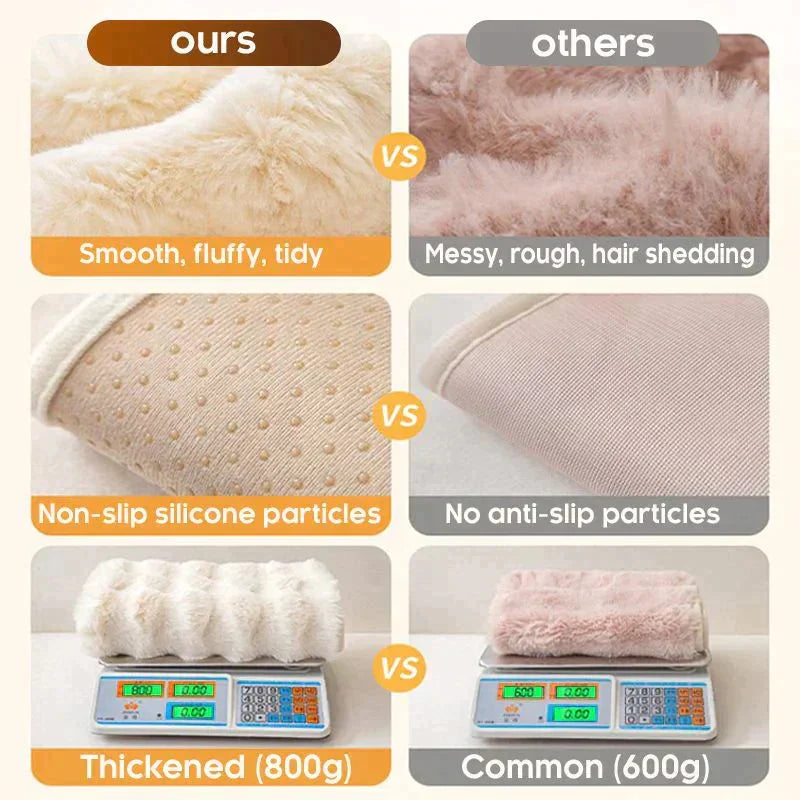 BowLift | Rabbit Fleece Sofa Cover | Non-Slip Plush Protector | Machine Washable | Soft & Cozy Home Decor