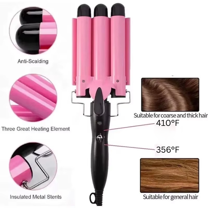 BowLift | Ceramic Triple Barrel Wave Styler for Perfect Curls