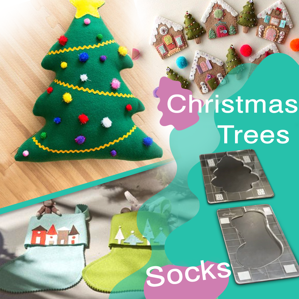 BowLift | Christmas Motif Quilting Template Set (6 PCS)  - With Instructions