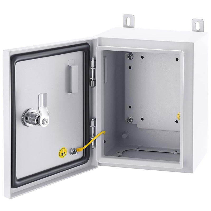 BowLift | 10" x 8" x 6" Wall-Mounted Electronic Enclosure Steel Electrical Box IP65 Weatherproof Metal Box
