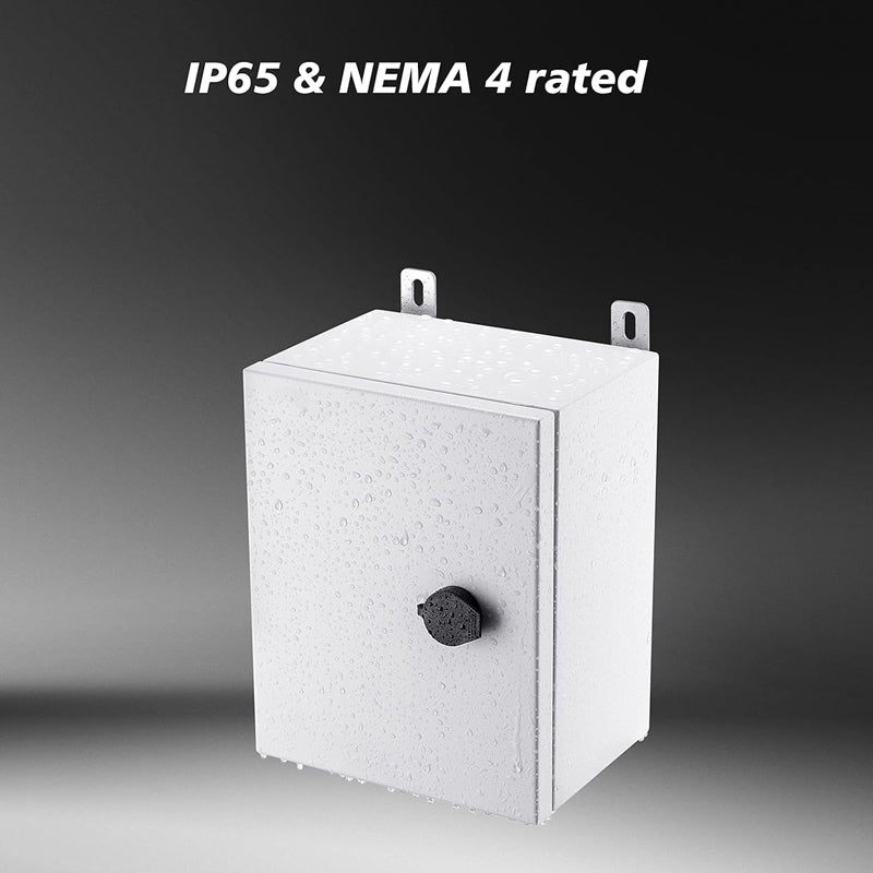 BowLift | 10" x 8" x 6" Wall-Mounted Electronic Enclosure Steel Electrical Box IP65 Weatherproof Metal Box