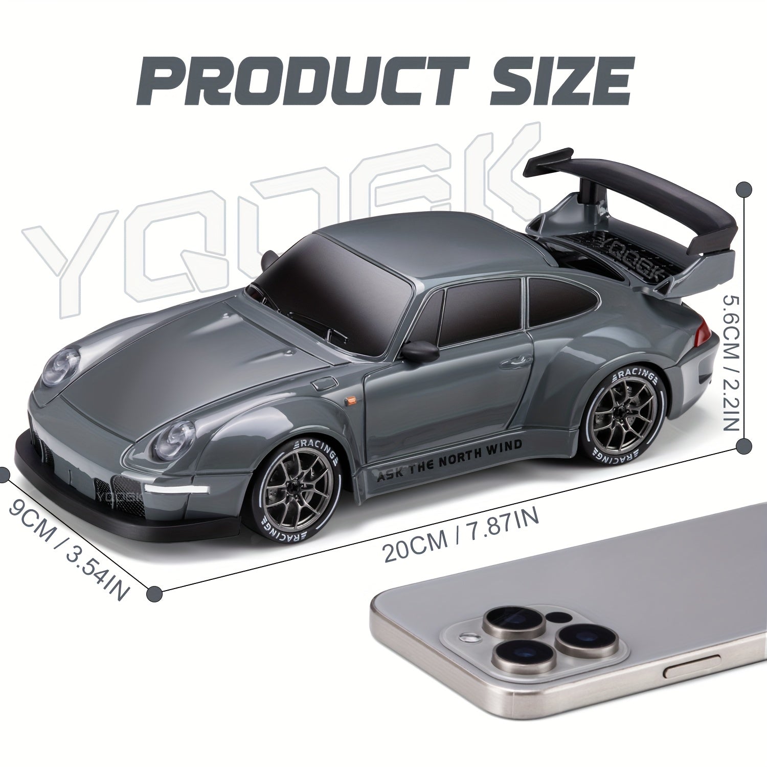 BowLift | 1:24 RC Drift Car | 4WD, LED Wheels & USB Rechargeable for Indoor and Outdoor Racing Fun
