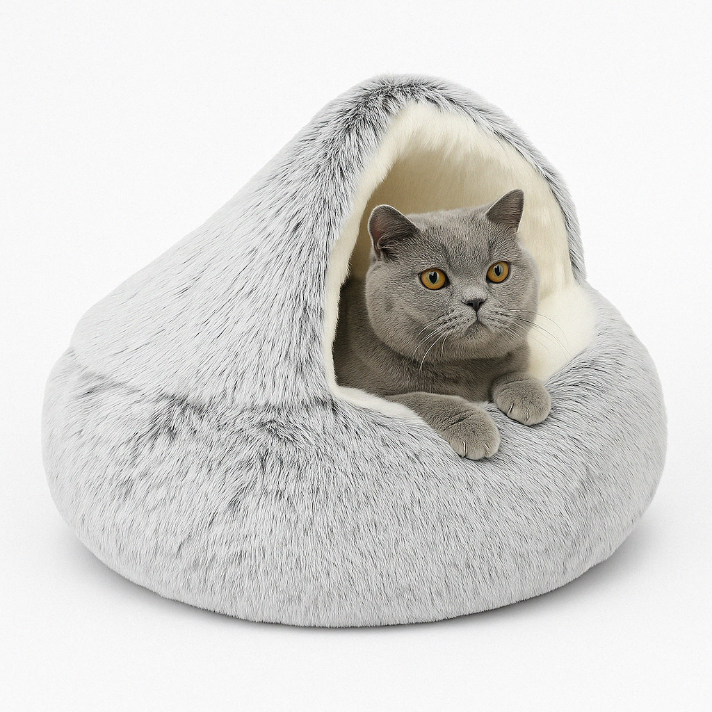 BowLift | Cat Bed Plush Cave for Anxiety Relief