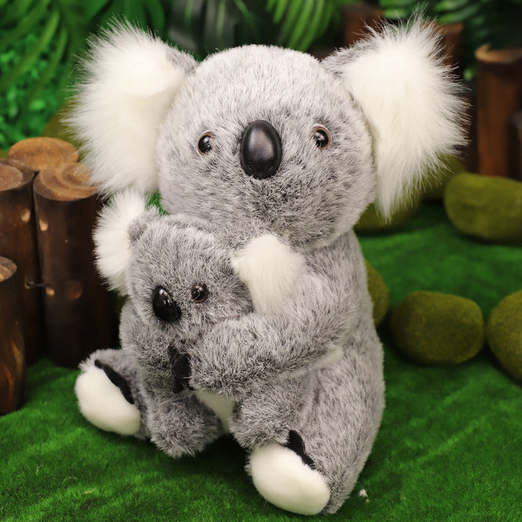 BowLift | Plush Koala Mother and Child-Gray