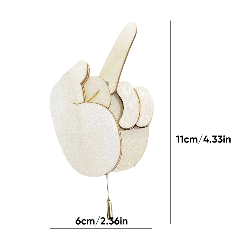 BowLift | Funny Wooden Finger Brooch