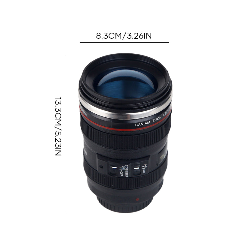 BowLift | Camera Lens Inspired Insulated Cup Coffee Mug