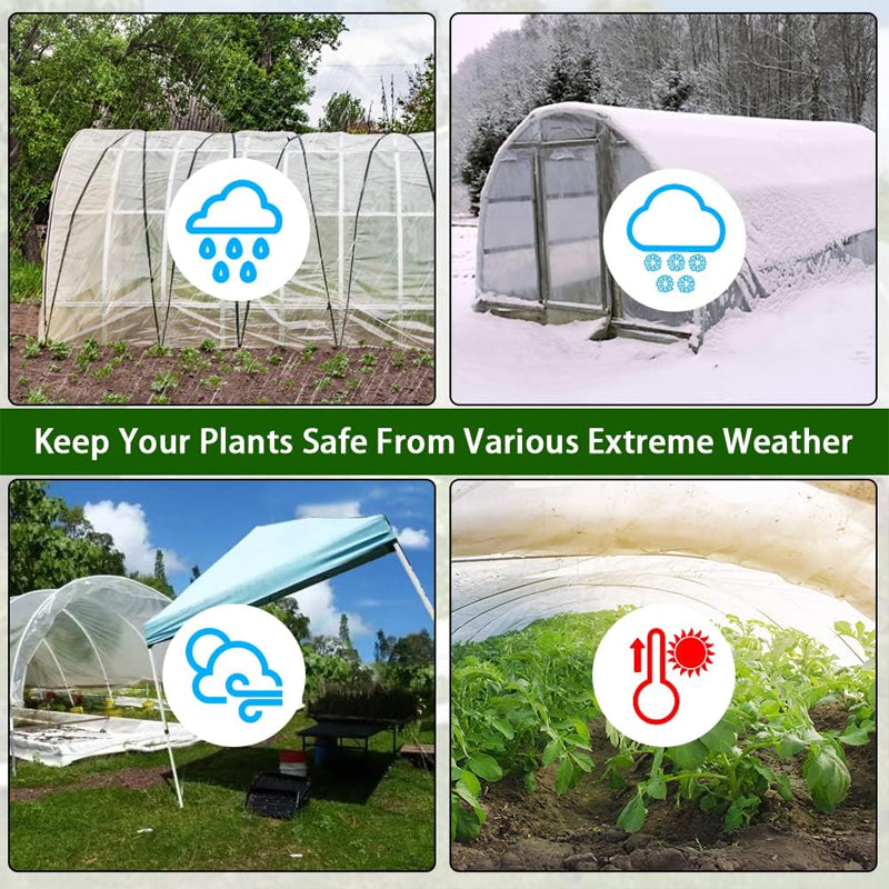 BowLift | 10 x 26 Ft Greenhouse Film 6 Mil Thickness UV Resistant Clear Polyethylene Film GreenHouse Plastic Cover