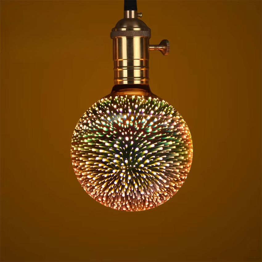 BowLift | 3D Starburst LED Bulb – Vintage Edison Firework Light – E27