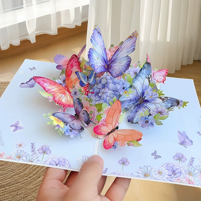 BowLift |  Vibrant 3D  Butterfly & Daisy Pop-Up Greeting Card