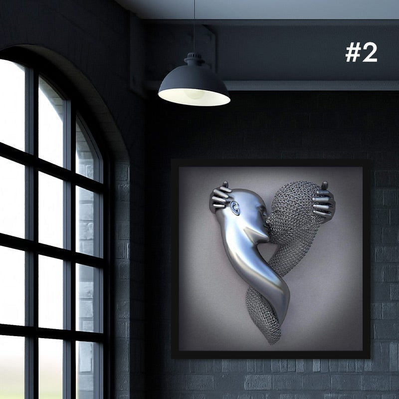 BowLift | Figure statue of metal Art Wall decoration