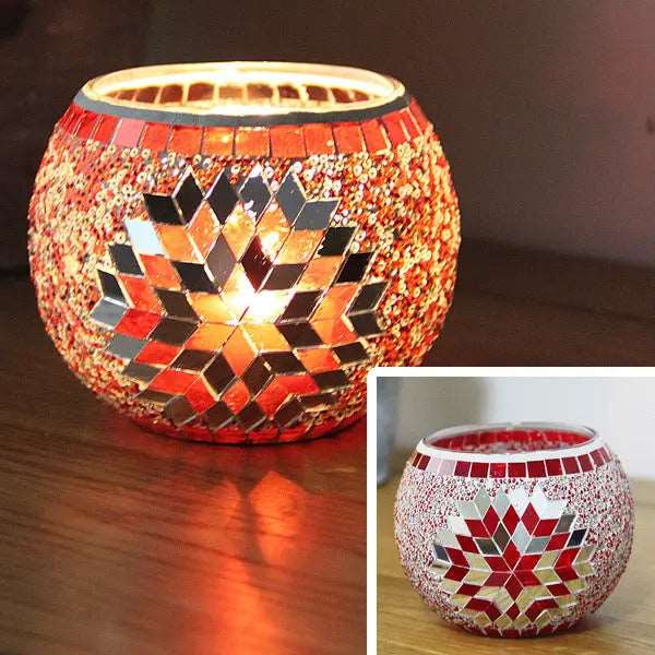 BowLift | Mosaic Glass Candle Holder for Home Decor