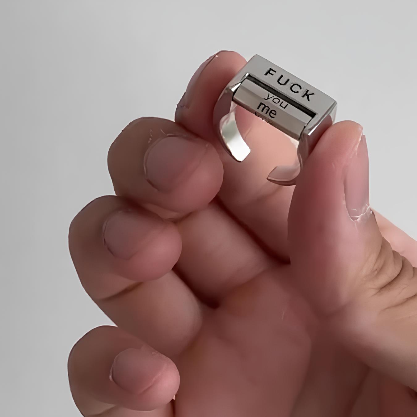 BowLift | Funny Rotatable 'FICK' Ring Rotatable Mood Control Ring