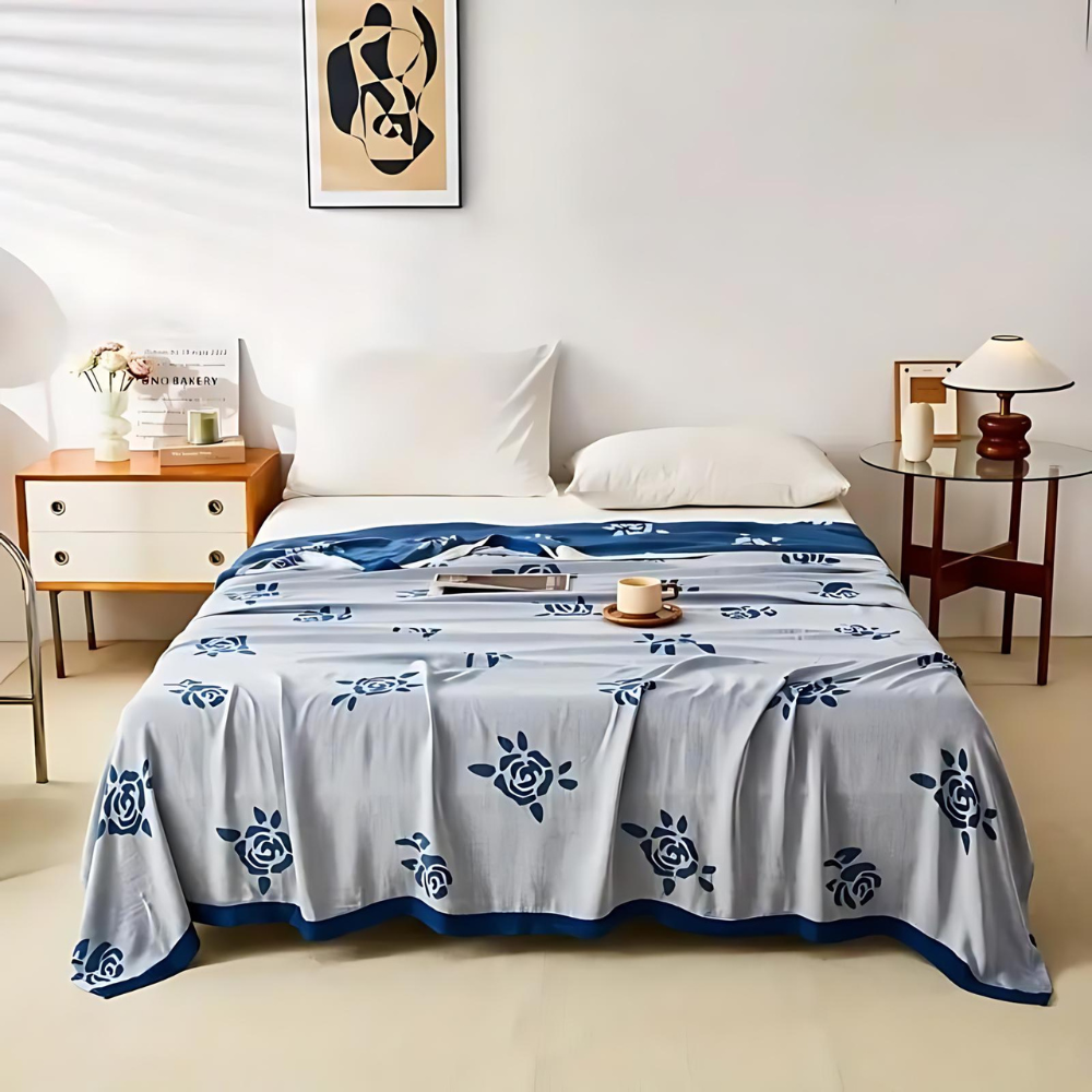 BowLift | Bamboo Fiber Rose Cooling Blanket