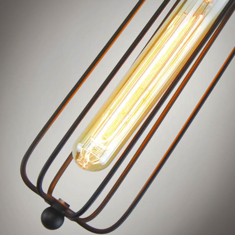 BowLift | Industrial Pendant Light in Retro Design – Vintage Hanging Lamp with Metal Grid