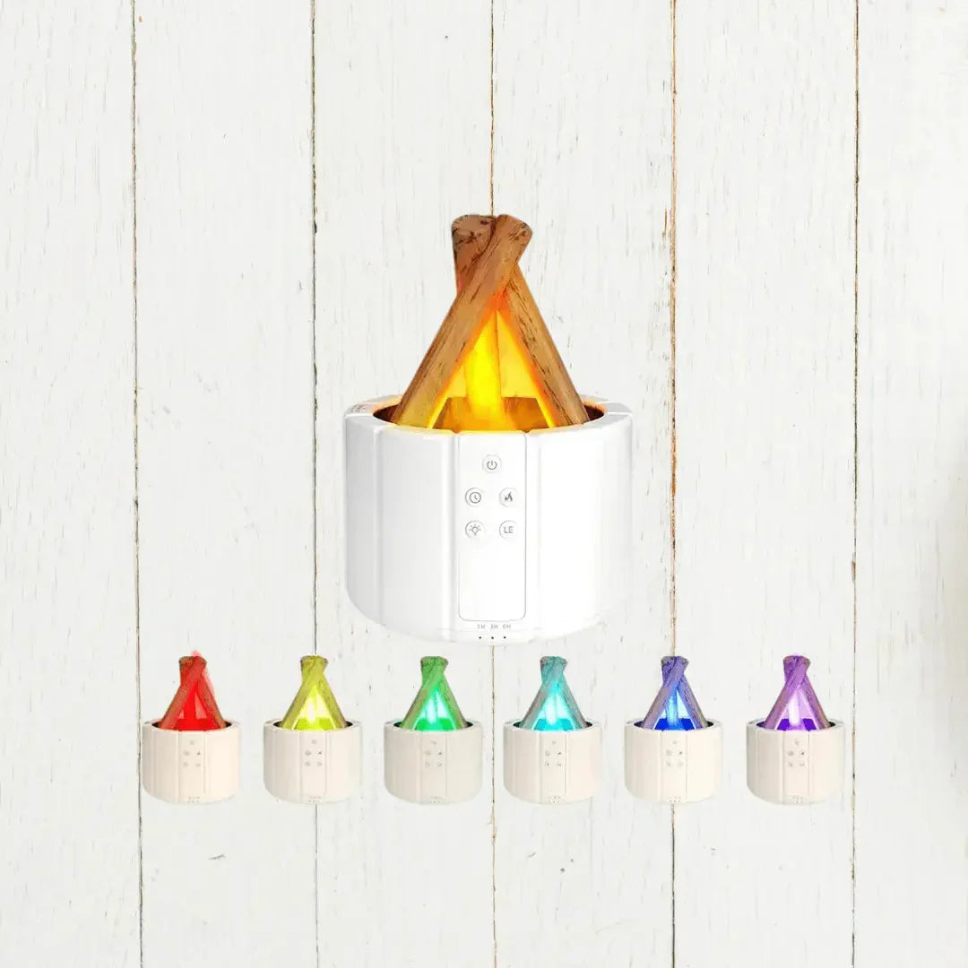 BowLift | Flame Air Humidifier with LED – Ultrasonic Diffuser & Aromatherapy with Fireplace Effect