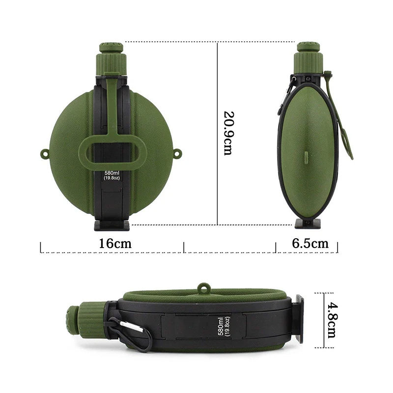 BowLift | Foldable Silicone Water Bottle with Compass
