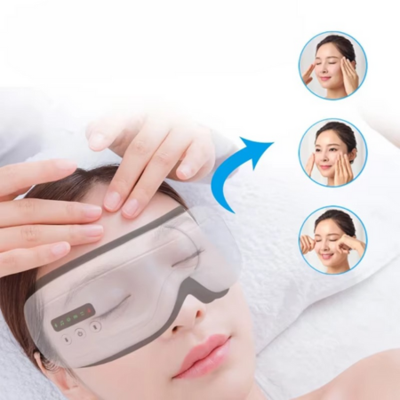 BowLift | Heated Air Pressure Eye Massager with Vibration, Bluetooth Music, and Hot Compress