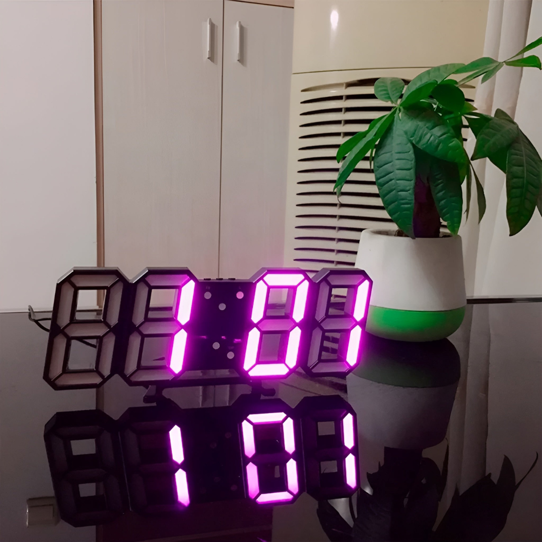 BowLift | Designer LED 3D Wall Clock with Digital Display and Intuitive Operation