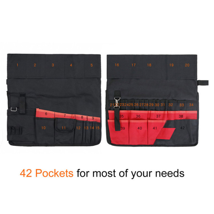 BowLift | 42-Pocket Multifunctional Garden Tool Storage Bag – Large Storage for Tools
