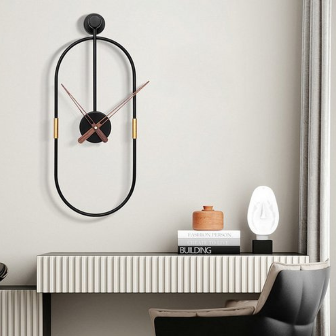 BowLift | Artic | Minimalist Large Wall Clock – Modern Decorative Timepiece
