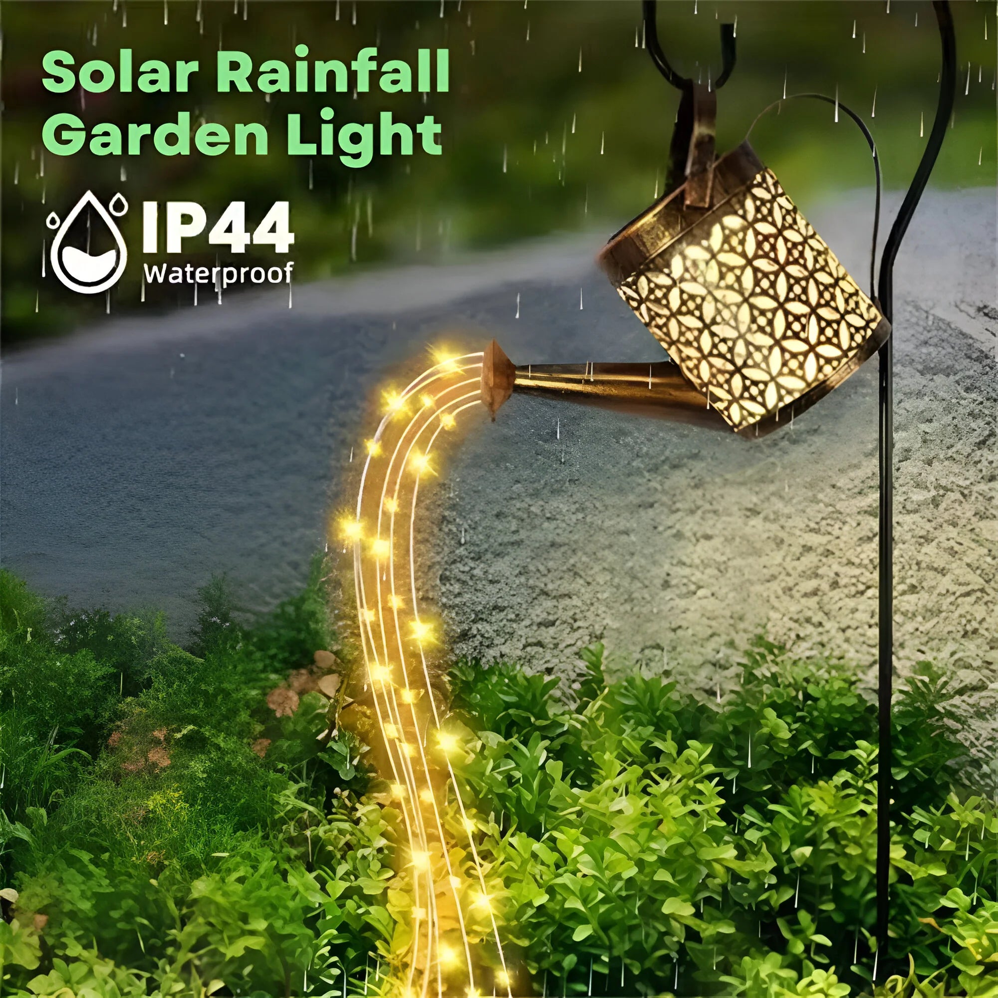 LumeFlow – Solar Rainfall Garden Light