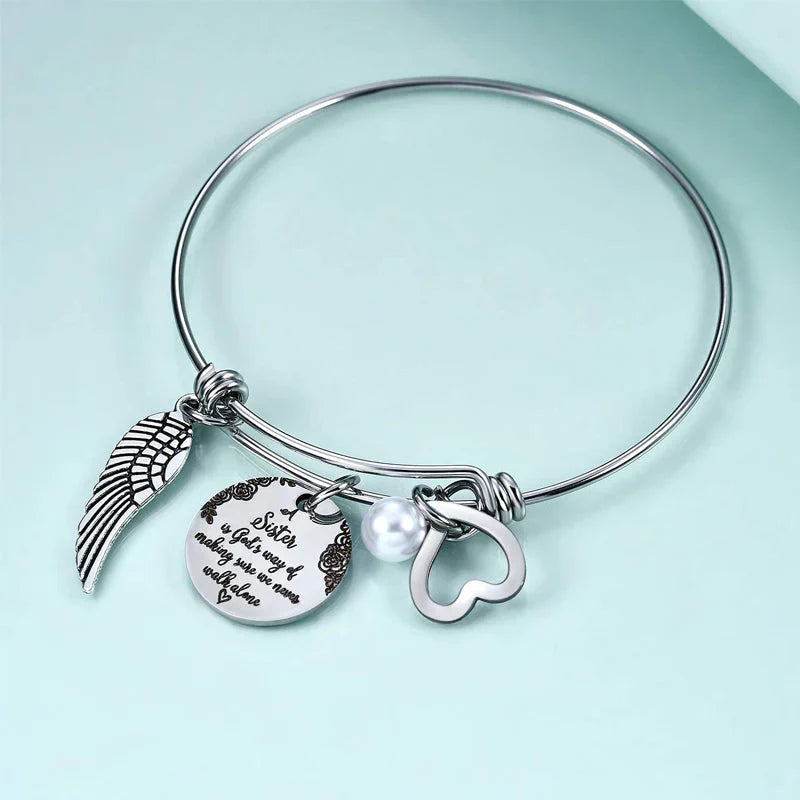 BowLift | A "Sister is God's Way Of Making Sure We Never Walk Alone" Bangle