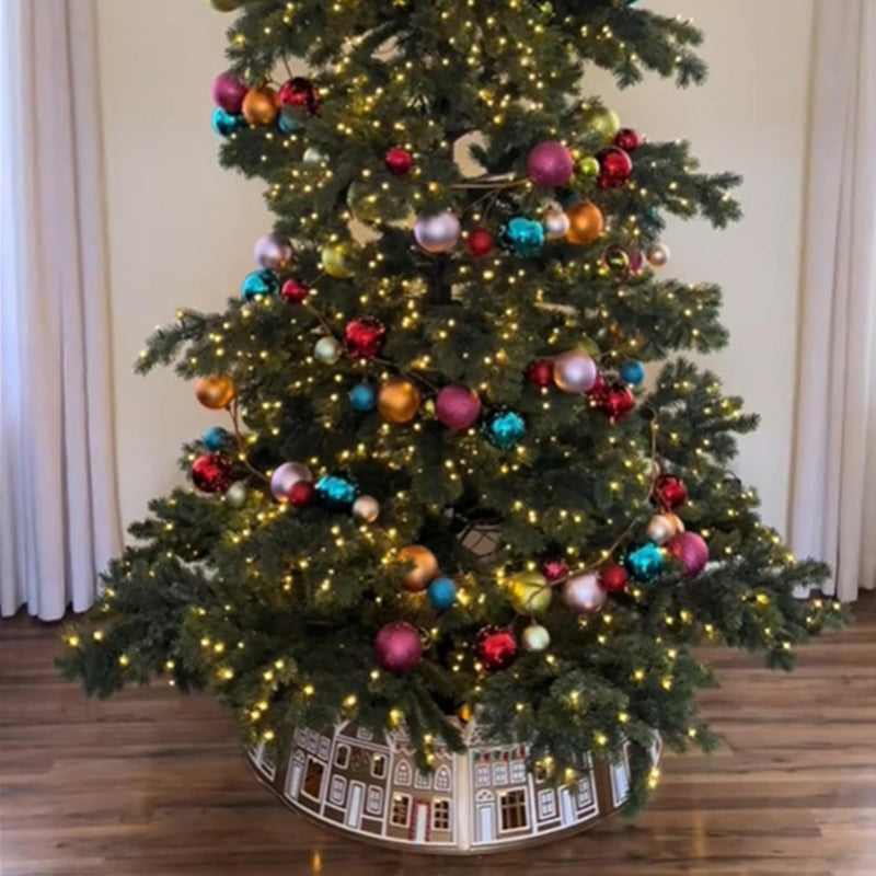 BowLift | LED Gingerbread House Christmas Tree Collar Tree Skirt