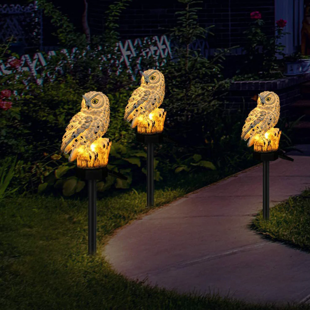 BowLift | Solar Garden Lamp Uilux – Wireless Outdoor Lamp powered by Solar Energy with Owl Design