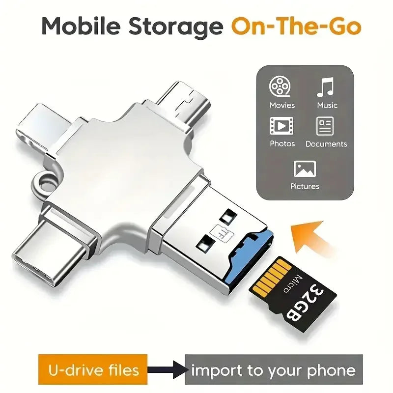 BowLift | 4 In 1 Flash Drive Card Reader