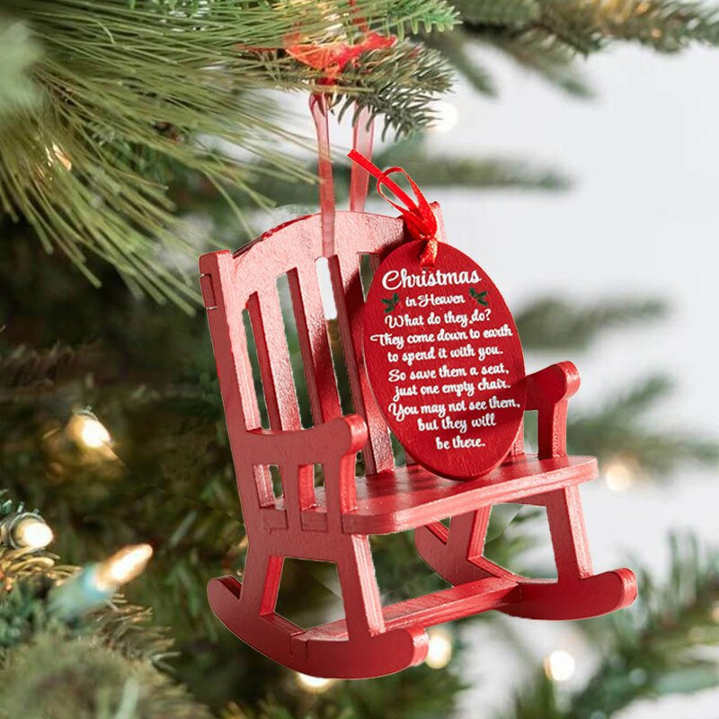 BowLift | Christmas Wooden Craft Small Rocking Chair Ornament