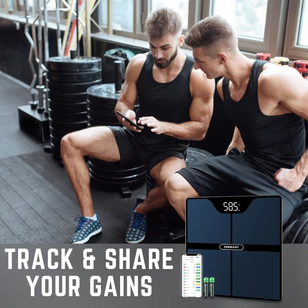 BowLift | Premium Black Digital Bathroom Scale - Advanced Body Measurement & Weight Tracking