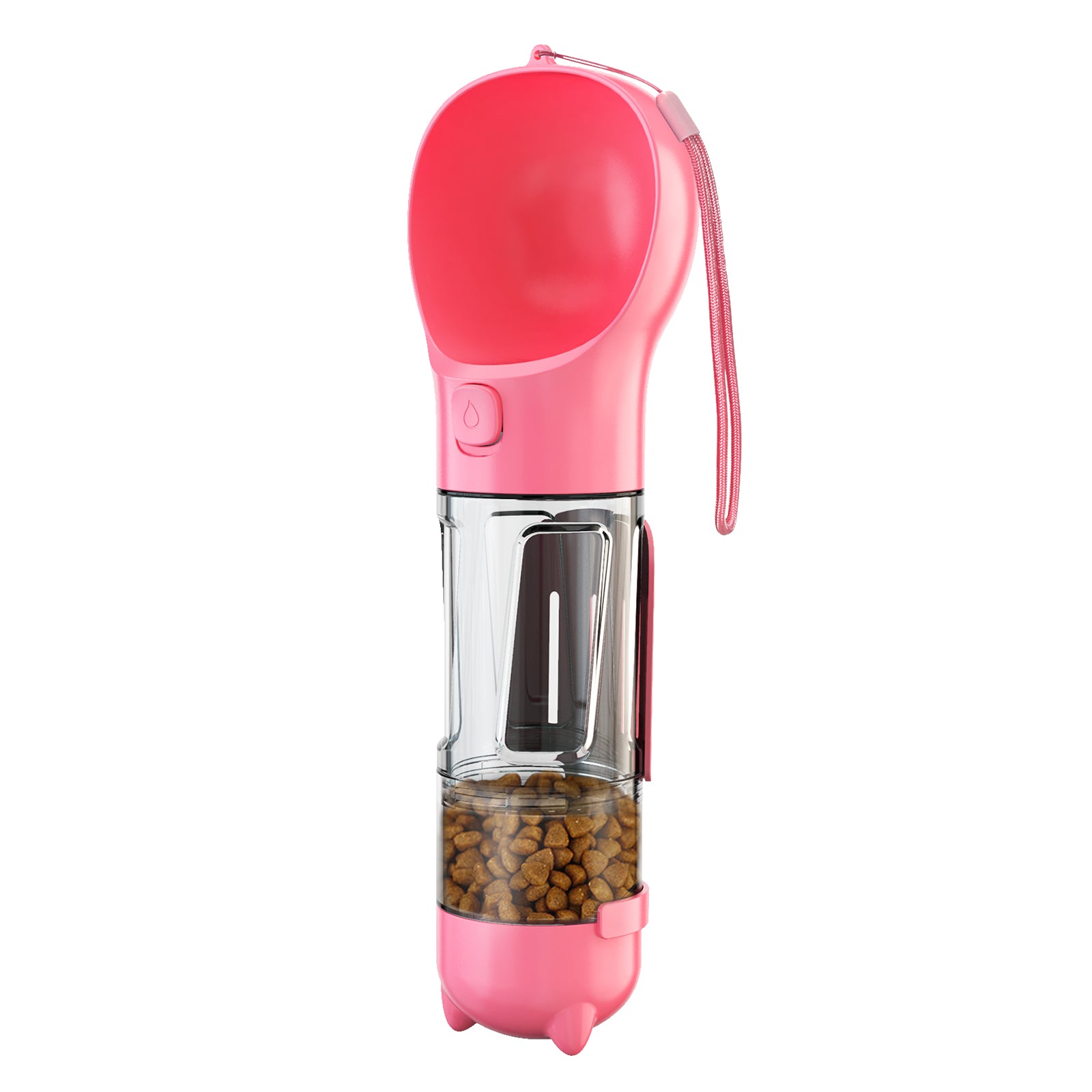Portable 300ml Pet Water Bottle with Food Compartment & Bag