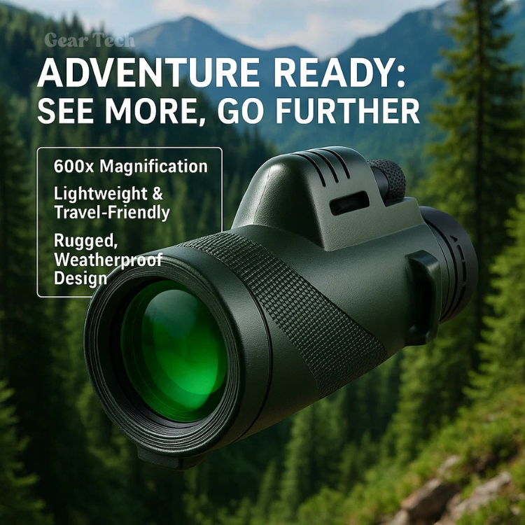 BowLift | Compact 600x Ultra-Zoom Monocular | HD Lens, Lightweight & Perfect for Hiking, Birdwatching, and Sports Events