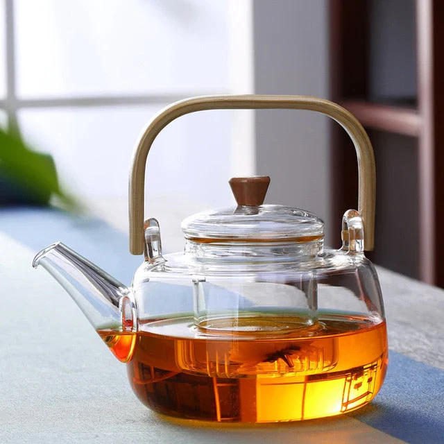 BowLift | Glass Teapot Heat-Resistant Borosilicate Glass Teapot Boiling Teapot