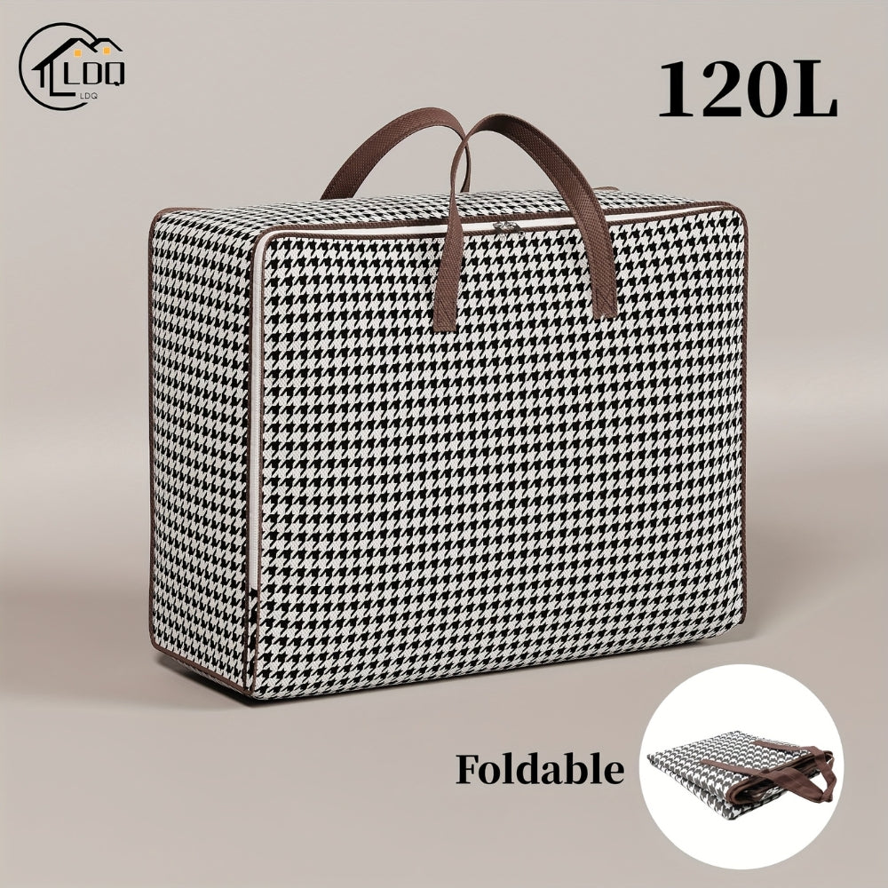 BowLift | Durable Large Capacity Houndstooth Storage Suitcase