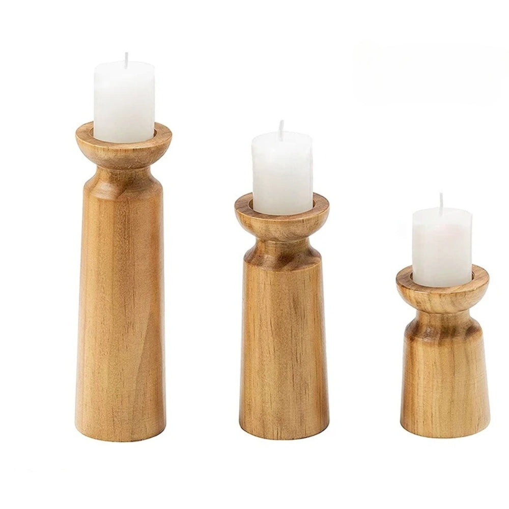 BowLift | Heirloom Carved Wooden Candle Holders
