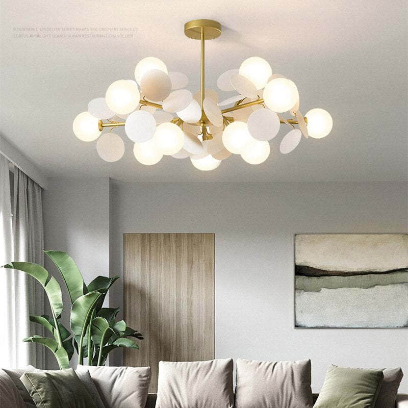 BowLift | Flower Branch Chandelier Living Room