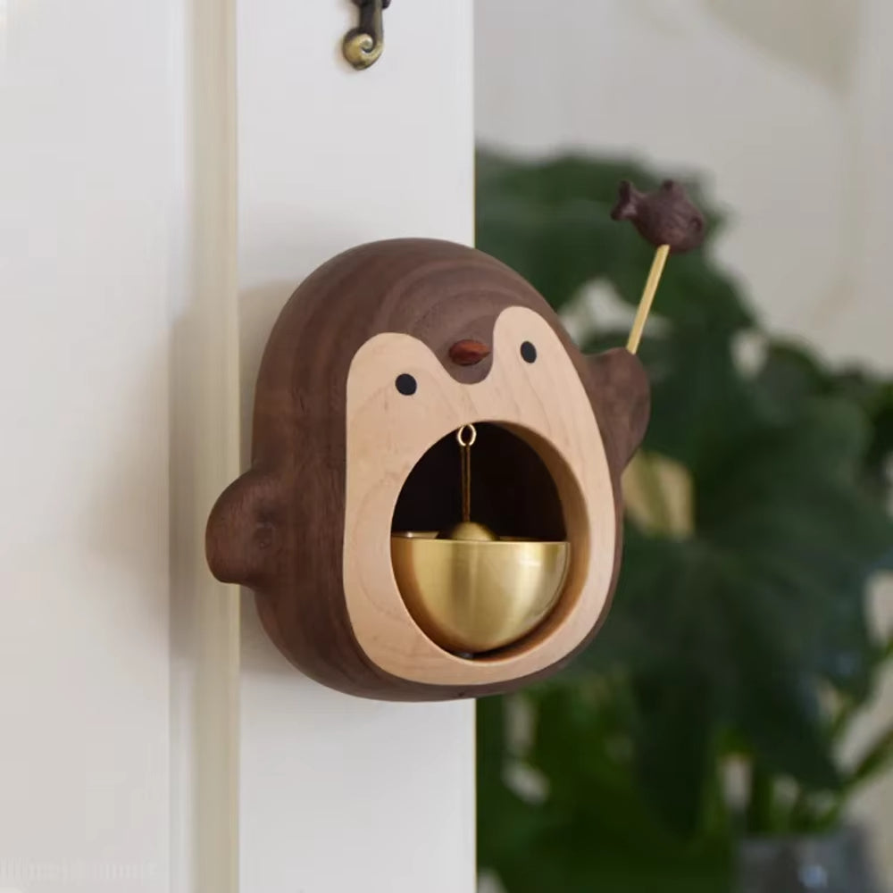 BowLift | Wooden Penguin Cute Doorbell