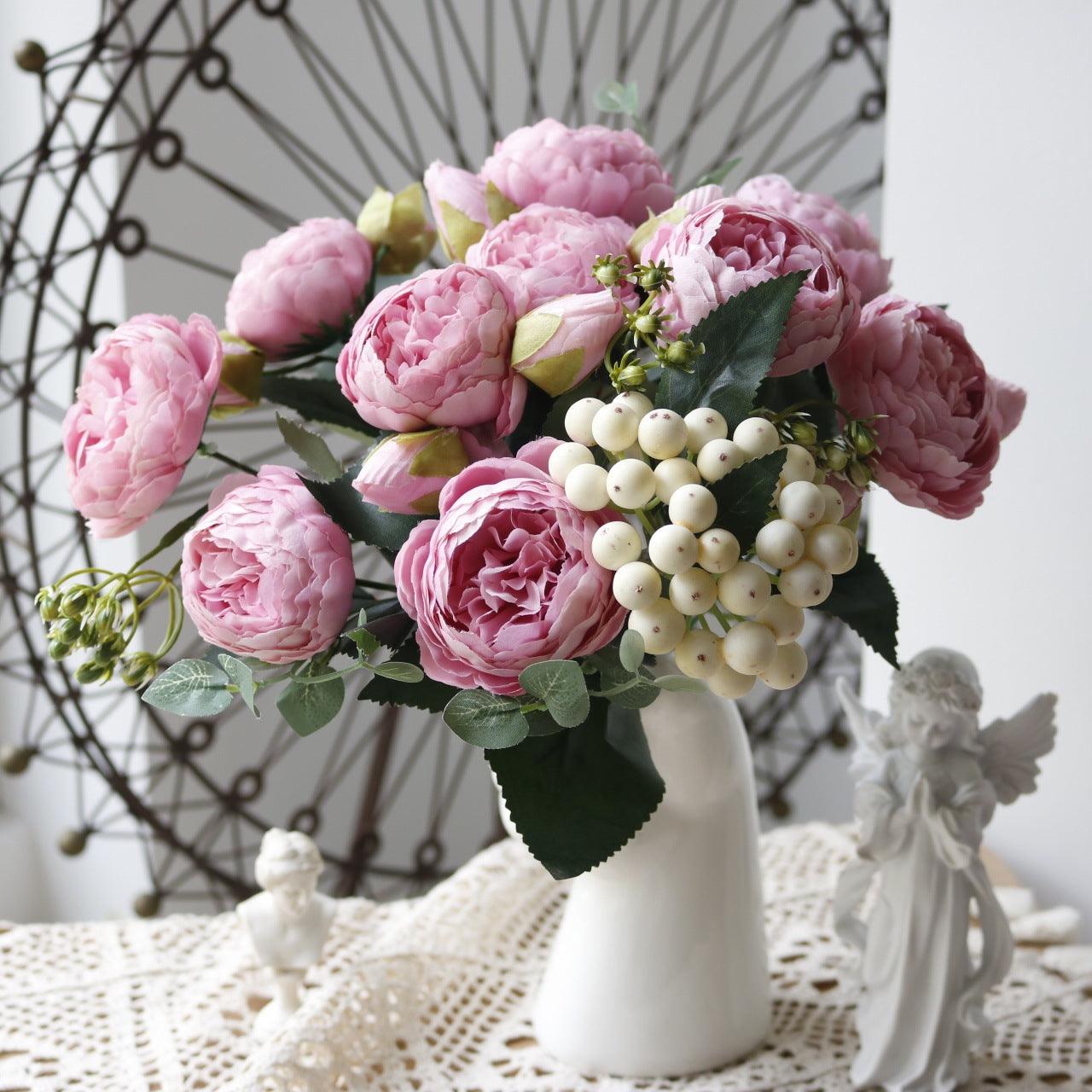 BowLift | Blossom Collection: Exquisite 5-Head Silk Flower Bouquet