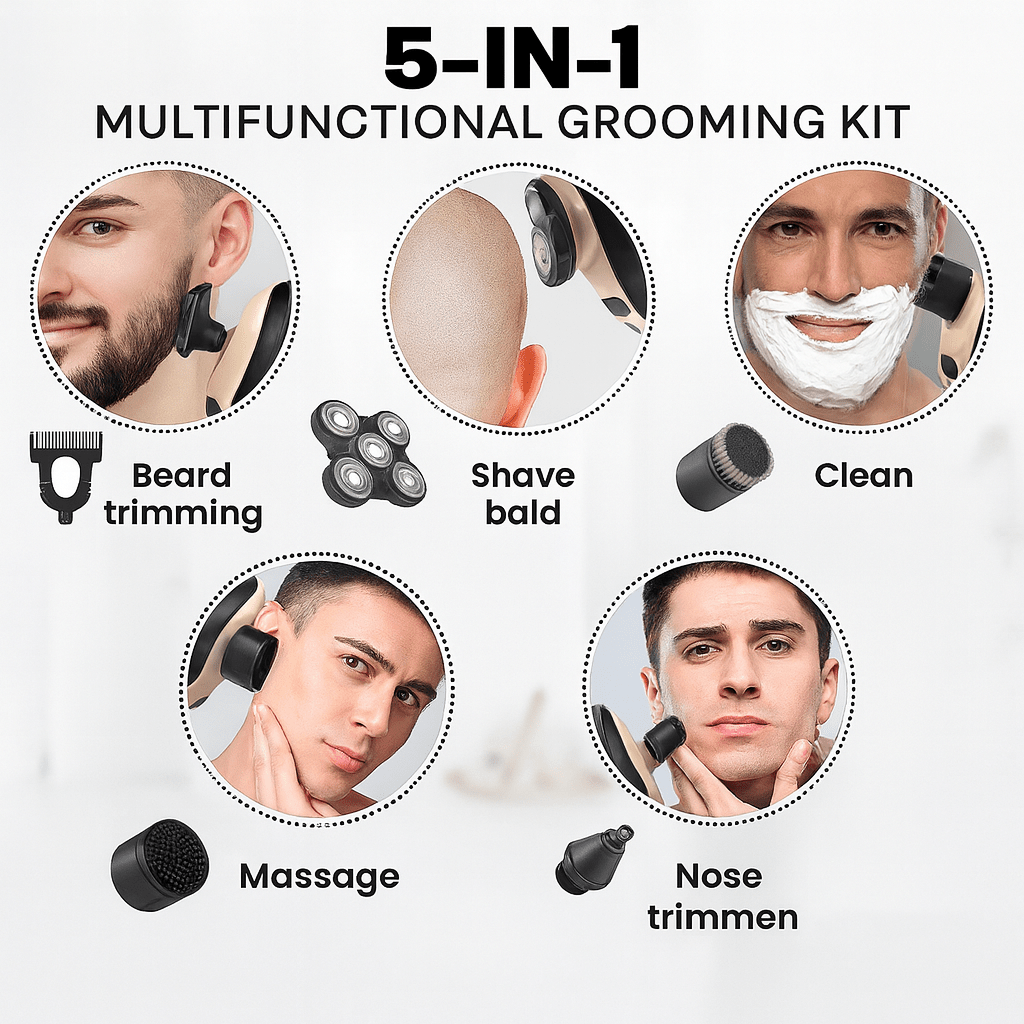 BowLift | GLIDESONIC – 5-in-1 Grooming Razor for Smooth, Irritation-Free Shaving