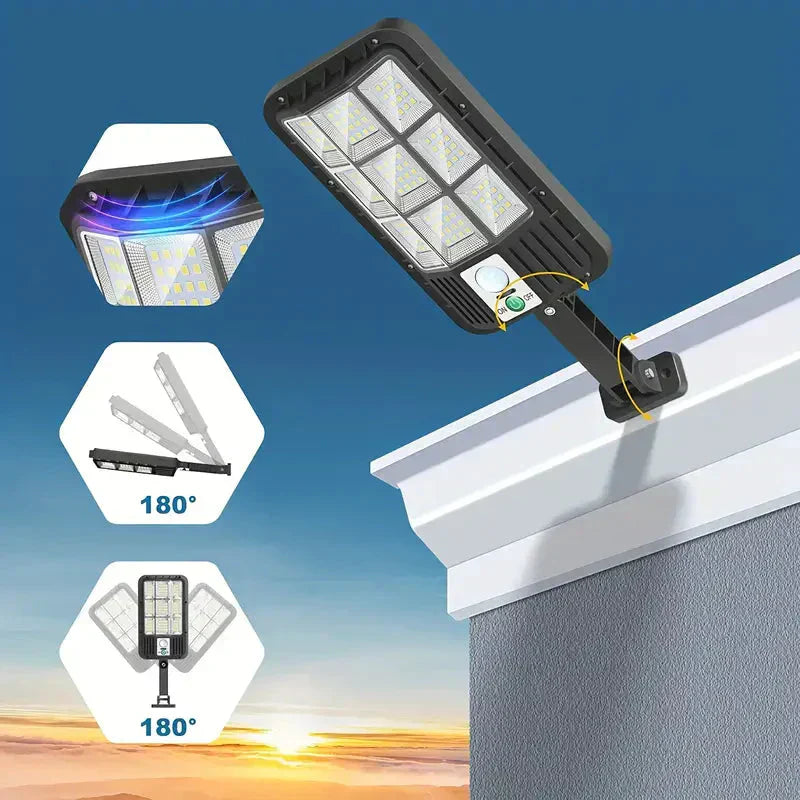 BowLift | 5000LM Solar Floodlight with Motion Sensor | Dusk to Dawn Outdoor Security Light