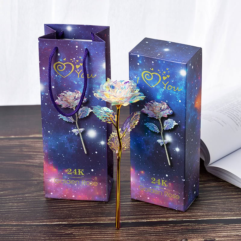 BowLift | For the Gift to Your Loved Ones - Colorful Glass Rose