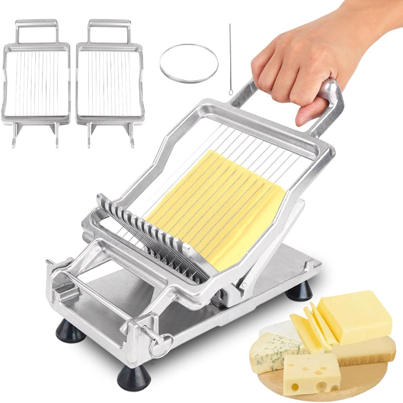 BowLift | 0.39" & 0.79" Commercial Cheese Slicer with 316 Stainless Steel Blade Cheese Cutter Butter Cutting Board Machine