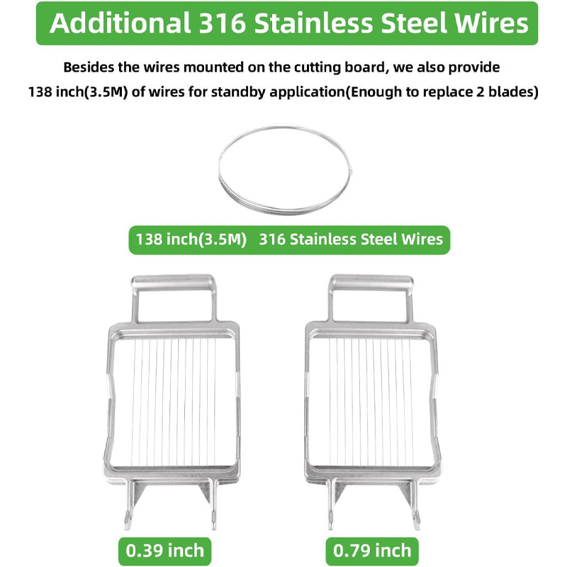 BowLift | 0.39" & 0.79" Commercial Cheese Slicer with 316 Stainless Steel Blade Cheese Cutter Butter Cutting Board Machine
