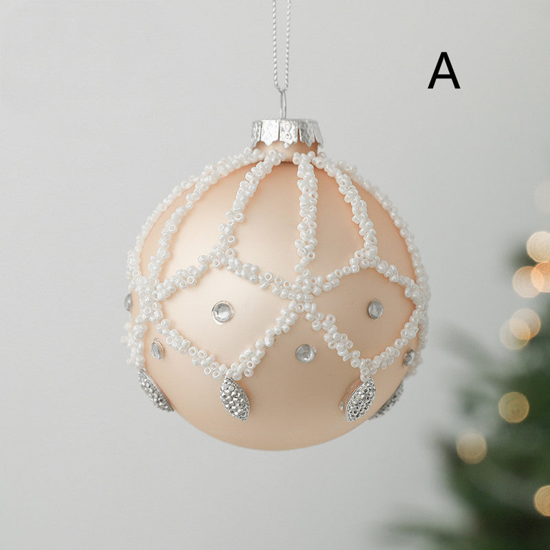 BowLift | Glass Ball Drop Ball Hand Drawn Christmas Ball Christmas Tree Pendant