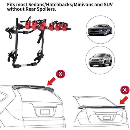 BowLift | 3-Bike Trunk Mount Bicycle Rack for Sedans, Hatchbacks, Minivans, and SUVs
