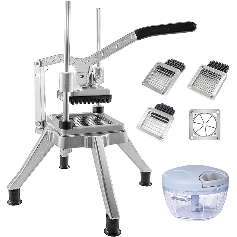 BowLift | 1/4″ & 3/8″ & 1/2" Blade Commercial Vegetable Fruit Chopper Stainless Steel Food Dicer French Fry Cutter