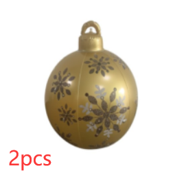 BowLift | Christmas Ornament Ball Outdoor Pvc 60CM Inflatable Decorated Ball PVC Giant Big Large Balls Xmas Tree Decorations Toy Ball