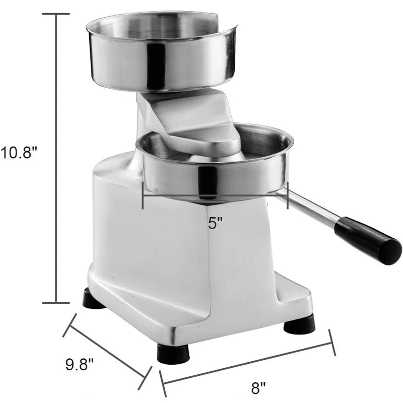 BowLift | 130mm/5inches Commercial Burger Patty Maker Hamburger Press Stainless Steel Bowl