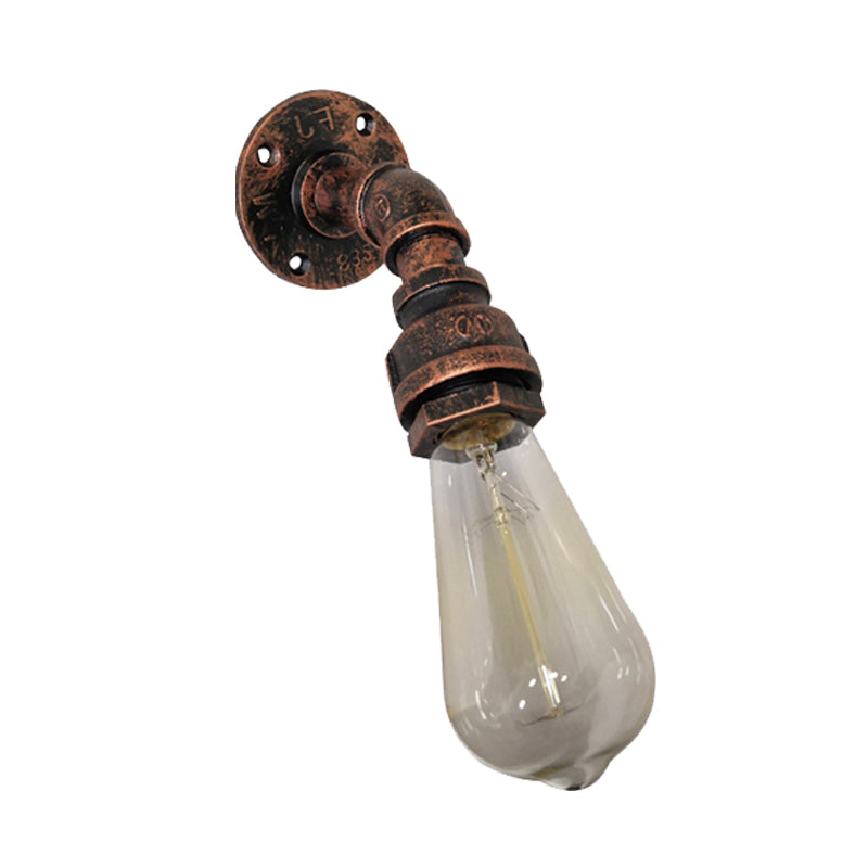 BowLift | Water pipe Metal Wall lighting Vintage 1 Light Stair wall mounting Lamp Wall lamp in Rust